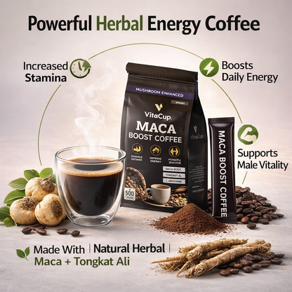 Maca Boost Coffee – Natural Energy & Stamina Support for Men