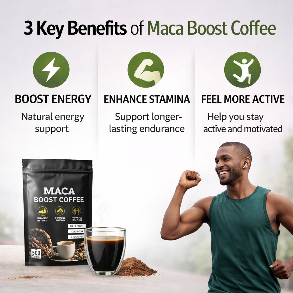 Maca Boost Coffee – Natural Energy & Stamina Support for Men